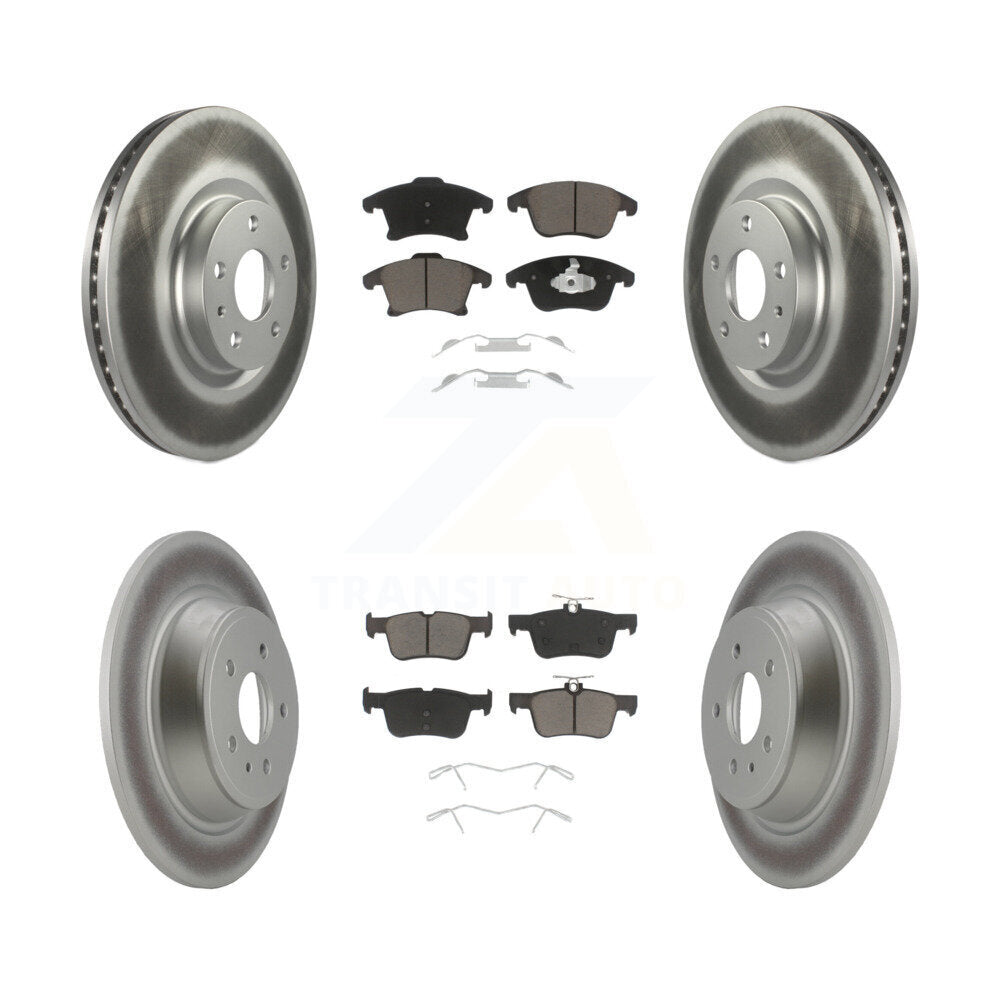 [Avant + Arrière] Kit de disque (revêtu) et plaquette (céramique) de frein pour Ford Fusion Lincoln MKZ KGC-100748