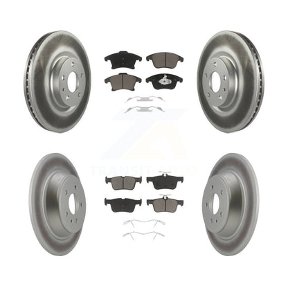 [Avant + Arrière] Kit de disque (revêtu) et plaquette (céramique) de frein pour Ford Fusion Lincoln MKZ KGC-100748