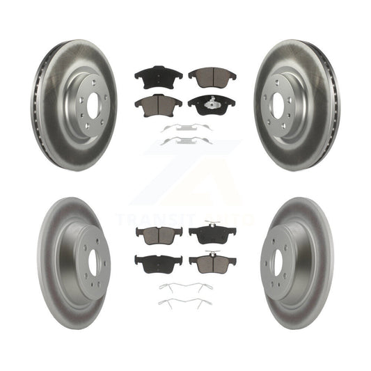 [Avant + Arrière] Kit de disque (revêtu) et plaquette (céramique) de frein pour Ford Fusion Lincoln MKZ KGC-100748