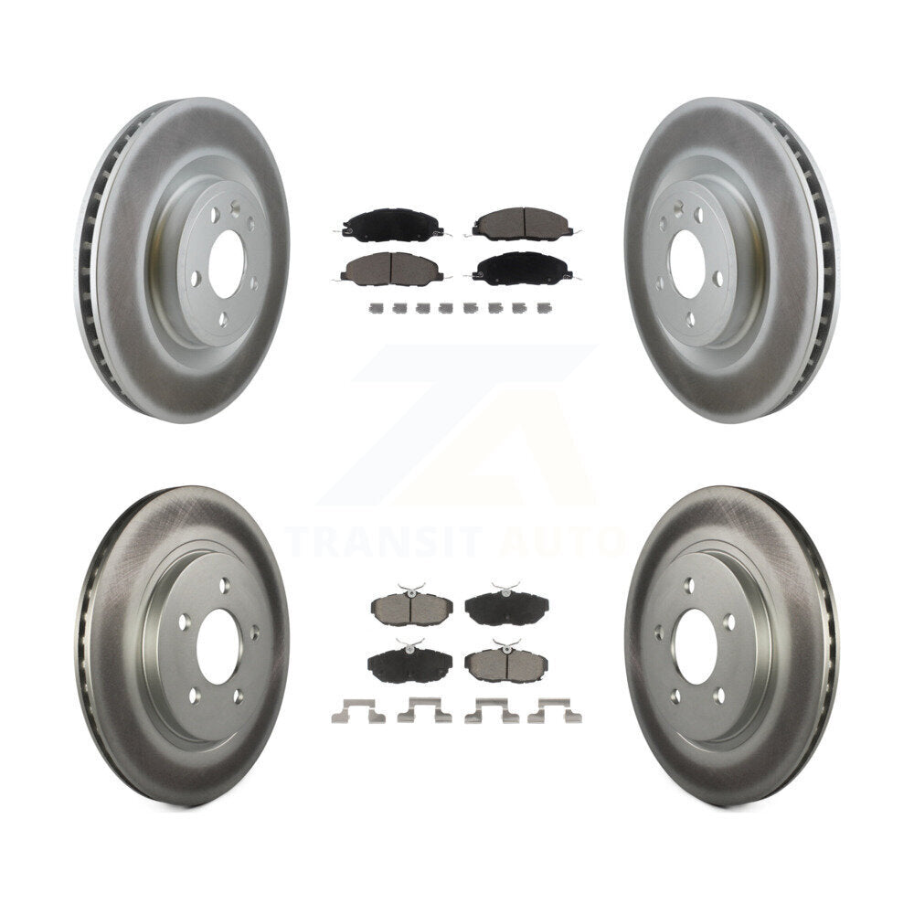 [Avant + Arrière] Kit de disque (revêtu) et plaquette (céramique) de frein pour Ford Mustang KGC-100751