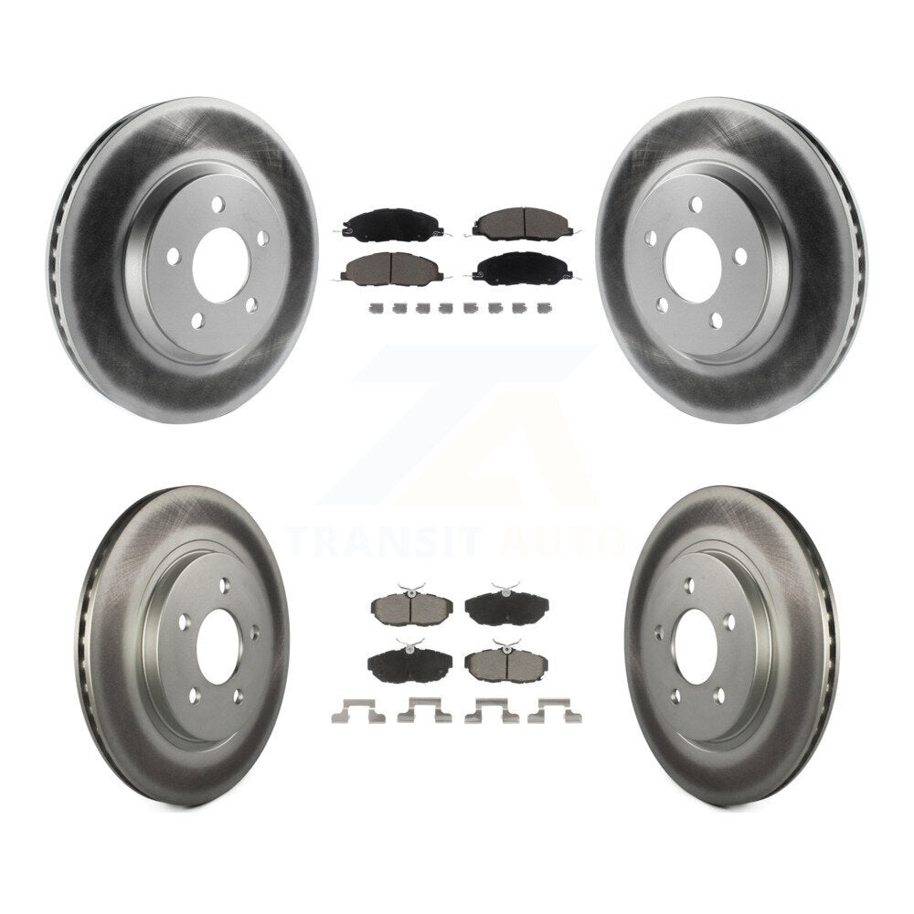 [Avant + Arrière] Kit de disque (revêtu) et plaquette (céramique) de frein pour Ford Mustang KGC-100752
