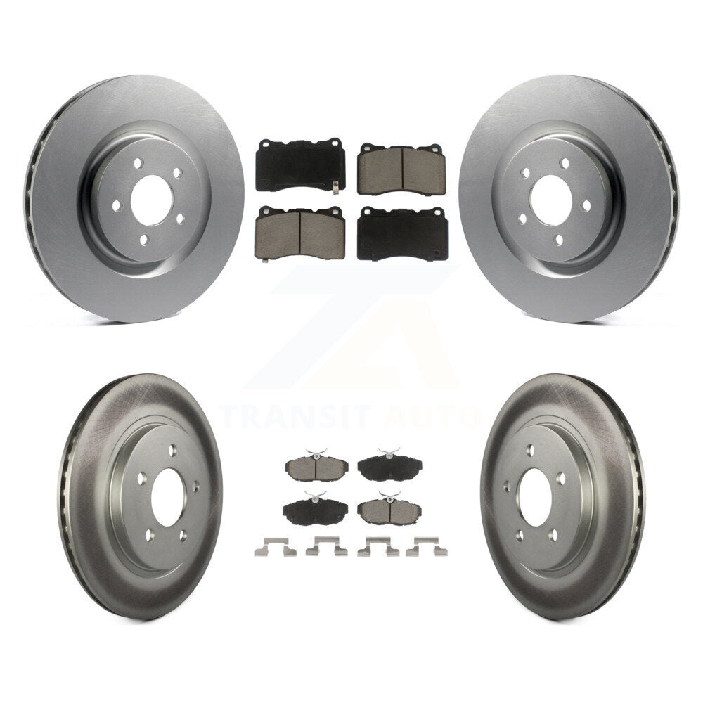 [Avant + Arrière] Kit de disque (revêtu) et plaquette (céramique) de frein pour Ford Mustang KGC-100753