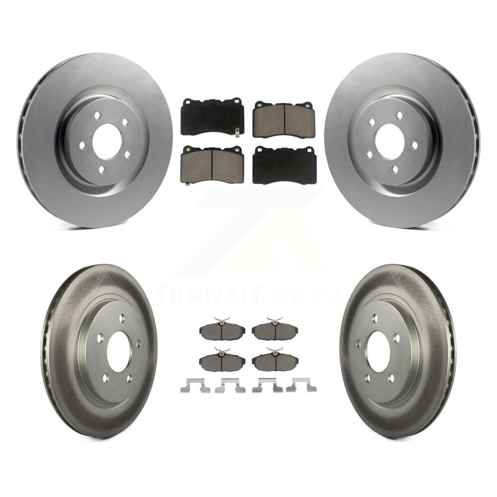 [Avant + Arrière] Kit de disque (revêtu) et plaquette (céramique) de frein pour Ford Mustang KGC-100754