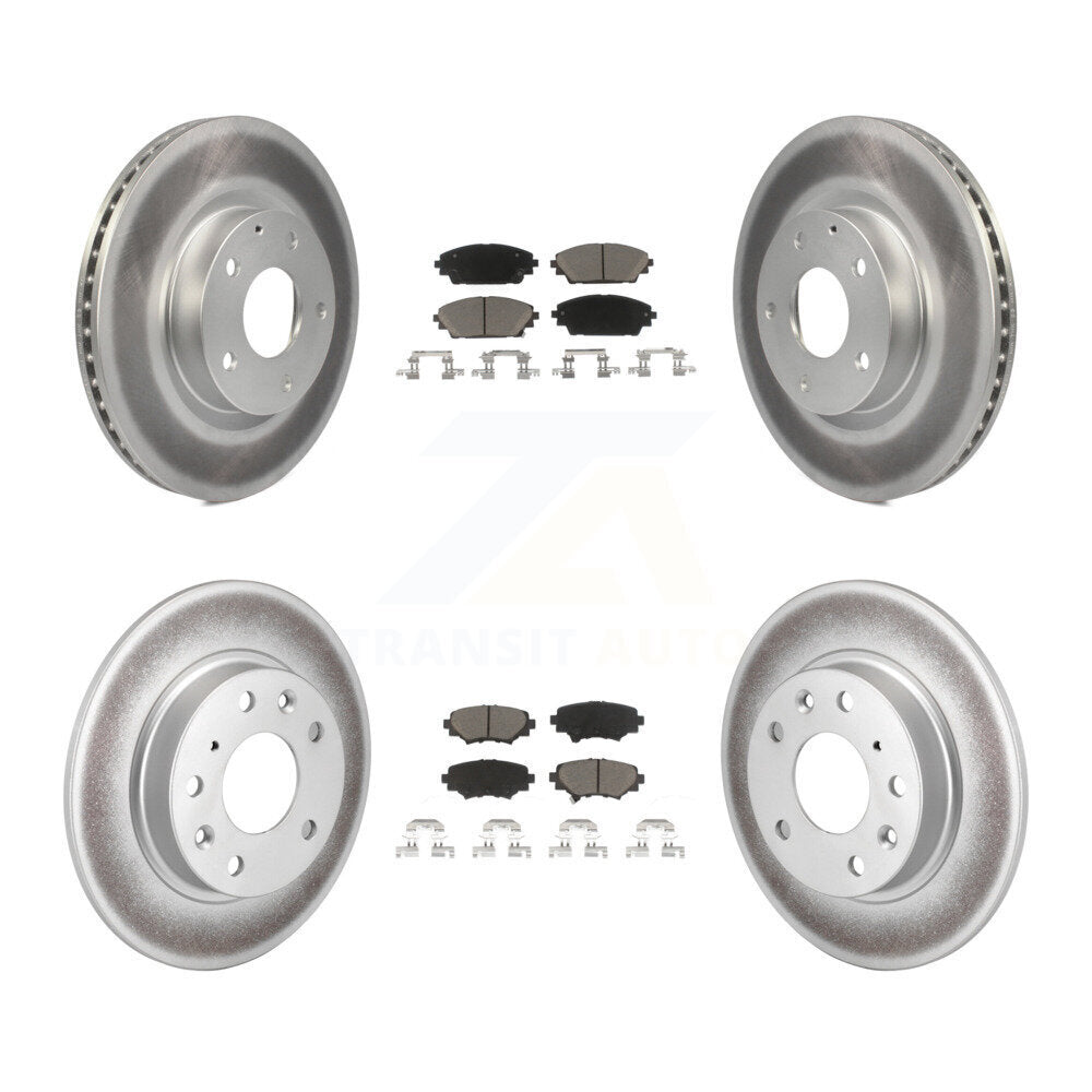 [Avant + Arrière] Kit de disque (revêtu) et plaquette (céramique) de frein pour Mazda 3 Sport 2.5L KGC-100756