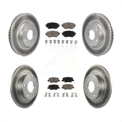 [Avant + Arrière] Kit de disque (revêtu) et plaquette (céramique) de frein pour Mazda 3 Sport 2.5L KGC-100758 par Transit Auto