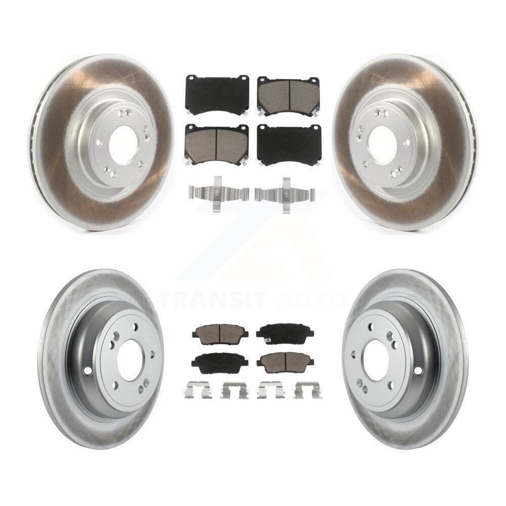 [Avant + Arrière] Kit de disque (revêtu) et plaquette (céramique) de frein pour Hyundai Genesis KGC-100762