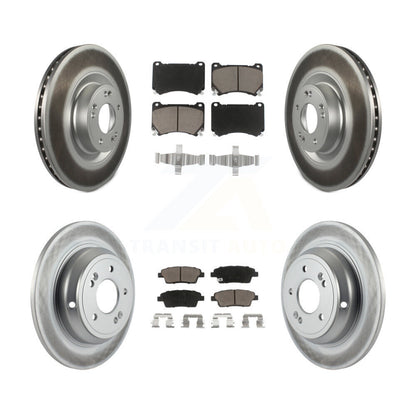 [Avant + Arrière] Kit de disque (revêtu) et plaquette (céramique) de frein pour 2012-2014 Hyundai Genesis 5.0L KGC-100763