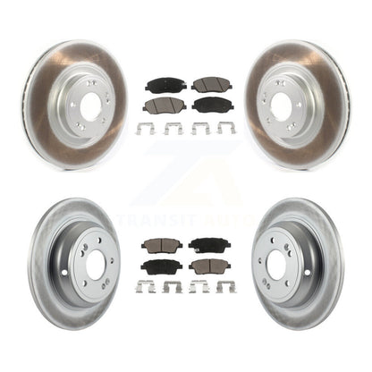 [Avant + Arrière] Kit de disque (revêtu) et plaquette (céramique) de frein pour 2012 Hyundai Genesis 3.8L KGC-100769