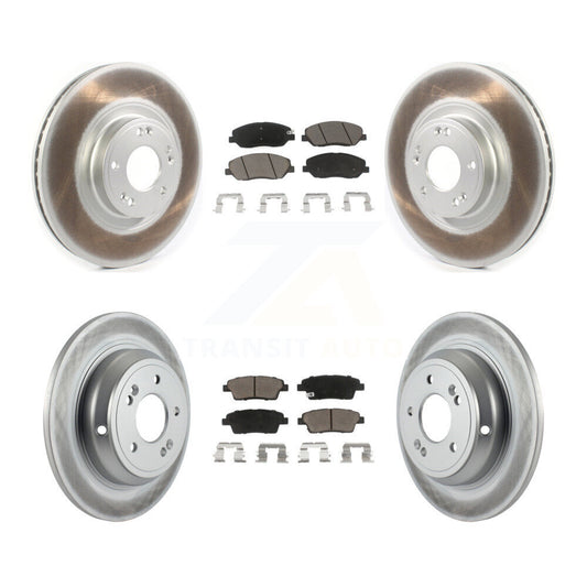 [Avant + Arrière] Kit de disque (revêtu) et plaquette (céramique) de frein pour 2012 Hyundai Genesis 3.8L KGC-100769