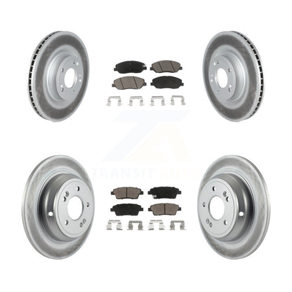 [Avant + Arrière] Kit de disque (revêtu) et plaquette (céramique) de frein pour Hyundai Genesis 3.8L KGC-100770