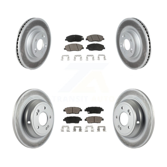 [Avant + Arrière] Kit de disque (revêtu) et plaquette (céramique) de frein pour Hyundai Genesis 3.8L KGC-100770