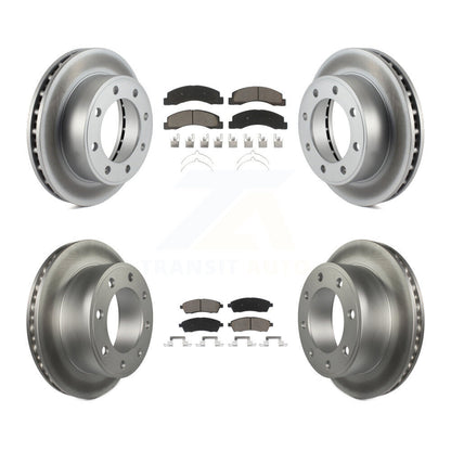[Avant + Arrière] Kit de disque (revêtu) et plaquette (céramique) de frein pour Ford F-250 Super Duty Excursion 4WD KGC-100771