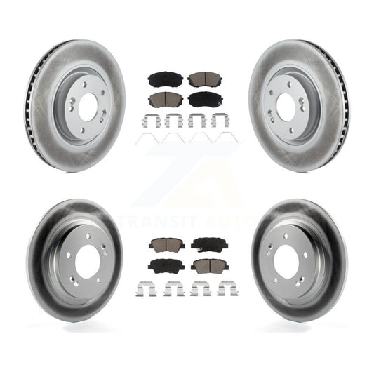 [Avant + Arrière] Kit de disque (revêtu) et plaquette (céramique) de frein pour 2016 Hyundai Sonata GAS engine avec Electric Parking KGC-100773