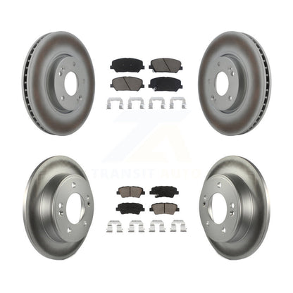 [Avant + Arrière] Kit de disque (revêtu) et plaquette (céramique) de frein pour Hyundai Veloster Kia Forte Koup KGC-100775