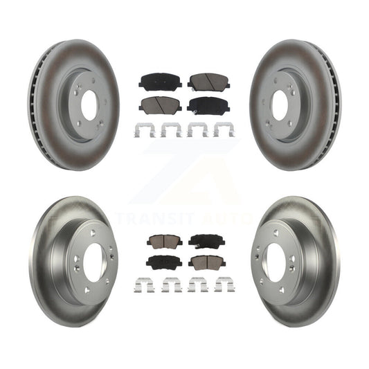 [Avant + Arrière] Kit de disque (revêtu) et plaquette (céramique) de frein pour Hyundai Veloster Kia Forte Koup KGC-100775