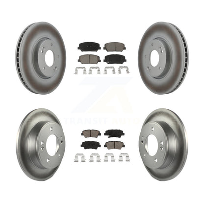 [Avant + Arrière] Kit de disque (revêtu) et plaquette (céramique) de frein pour Kia Forte Forte5 Koup KGC-100776