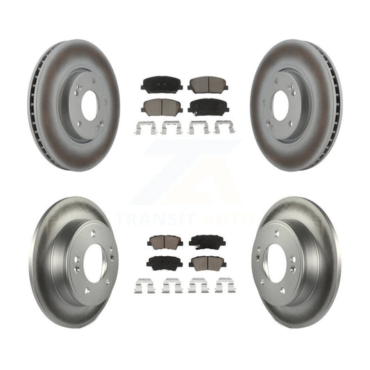 [Avant + Arrière] Kit de disque (revêtu) et plaquette (céramique) de frein pour Kia Forte Forte5 Koup KGC-100776