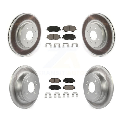 [Avant + Arrière] Kit de disque (revêtu) et plaquette (céramique) de frein pour Kia Rio KGC-100777
