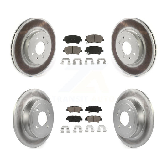[Avant + Arrière] Kit de disque (revêtu) et plaquette (céramique) de frein pour Kia Rio KGC-100777