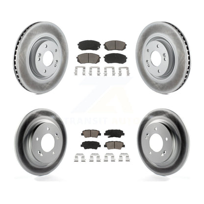 [Avant + Arrière] Kit de disque (revêtu) et plaquette (céramique) de frein pour Hyundai Sonata Kia Cadenza avec Electric Parking KGC-100779