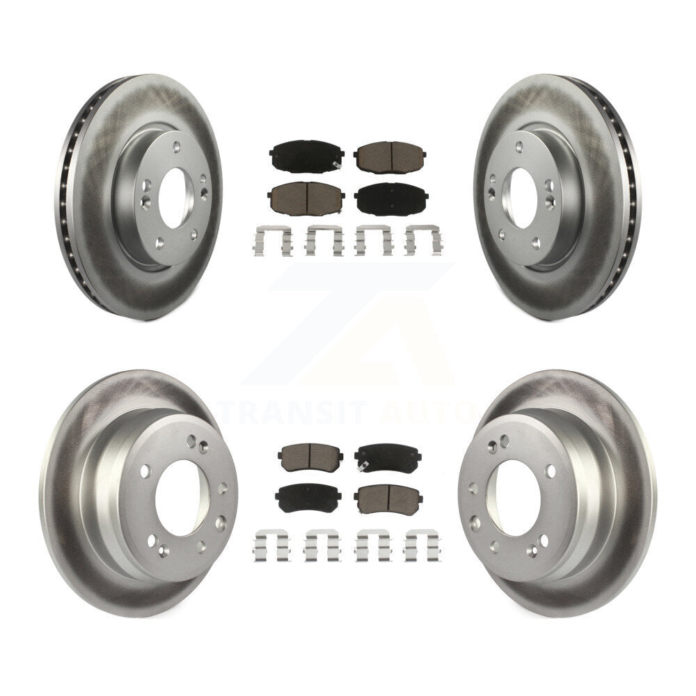 [Avant + Arrière] Kit de disque (revêtu) et plaquette (céramique) de frein pour Hyundai Elantra KGC-100782