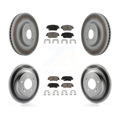 [Avant + Arrière] Kit de disque (revêtu) et plaquette (céramique) de frein pour Kia Optima avec Electric Parking KGC-100784