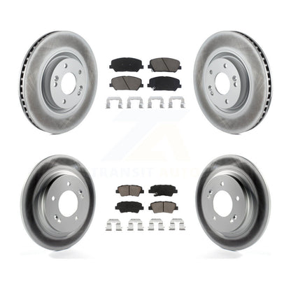 [Avant + Arrière] Kit de disque (revêtu) et plaquette (céramique) de frein pour 2013-2015 Kia Optima 2.0L avec Electric Parking KGC-100785