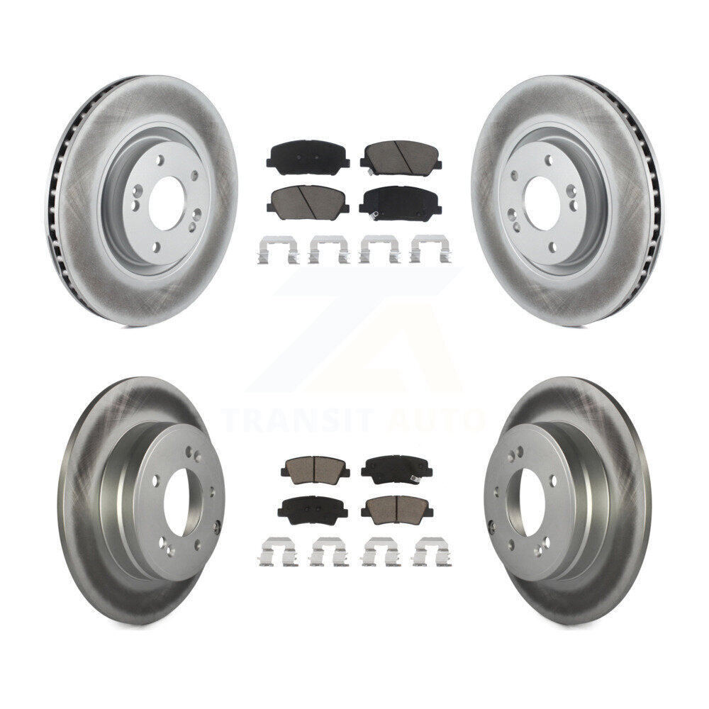 [Avant + Arrière] Kit de disque (revêtu) et plaquette (céramique) de frein pour Kia Optima 2.0L KGC-100787