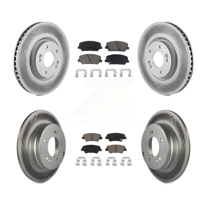 [Avant + Arrière] Kit de disque (revêtu) et plaquette (céramique) de frein pour Kia Optima 2.0L KGC-100787