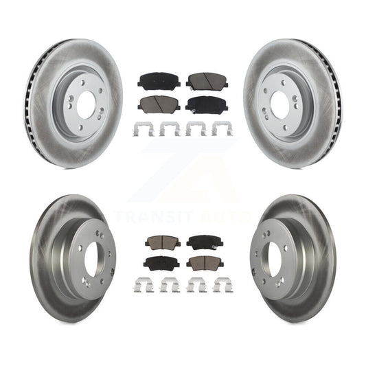 [Avant + Arrière] Kit de disque (revêtu) et plaquette (céramique) de frein pour Kia Optima 2.0L KGC-100787