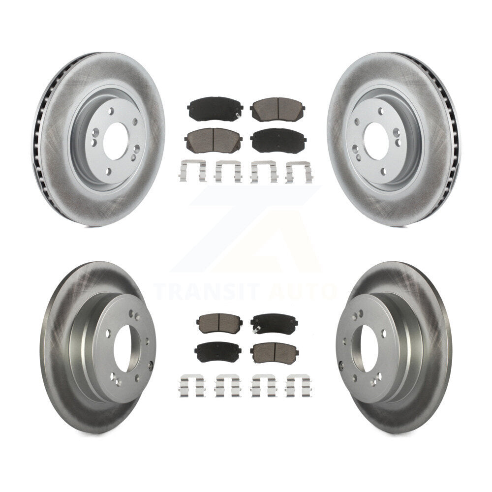[Avant + Arrière] Kit de disque (revêtu) et plaquette (céramique) de frein pour Hyundai Tucson Kia Cadenza KGC-100790