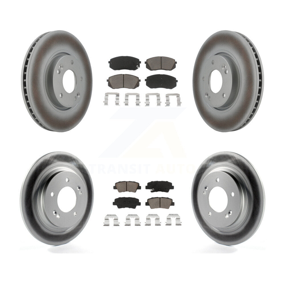 [Avant + Arrière] Kit de disque (revêtu) et plaquette (céramique) de frein pour Kia Soul EV KGC-100791