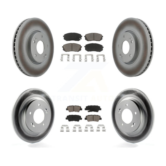 [Avant + Arrière] Kit de disque (revêtu) et plaquette (céramique) de frein pour Kia Soul EV KGC-100791