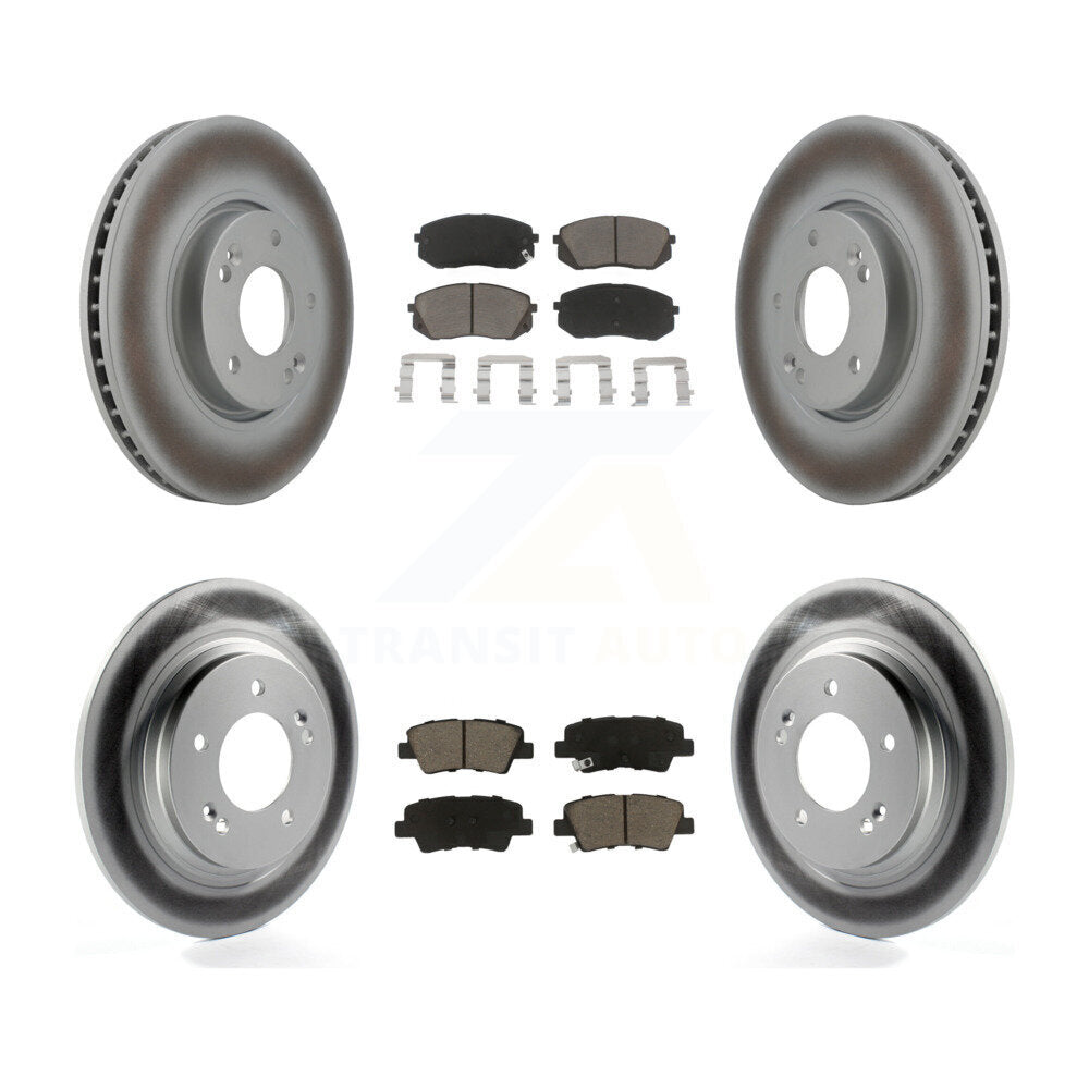 [Avant + Arrière] Kit de disque (revêtu) et plaquette (céramique) de frein pour 2016 Kia Soul EV From Chassis VIN #160921 KGC-100792