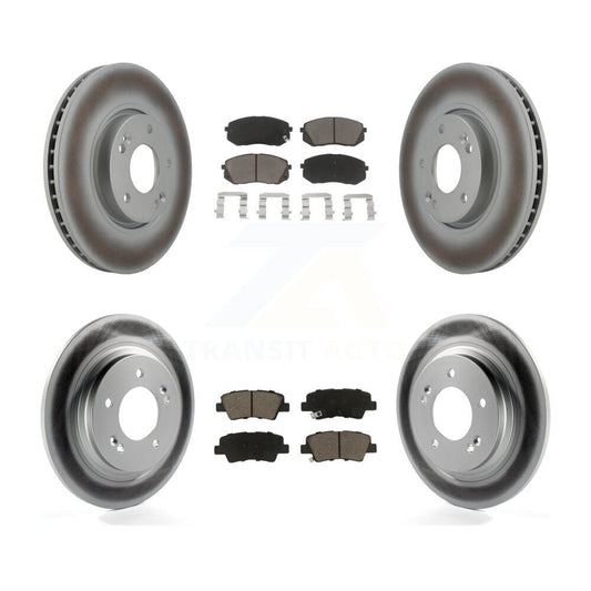 [Avant + Arrière] Kit de disque (revêtu) et plaquette (céramique) de frein pour 2016 Kia Soul EV From Chassis VIN #160921 KGC-100792