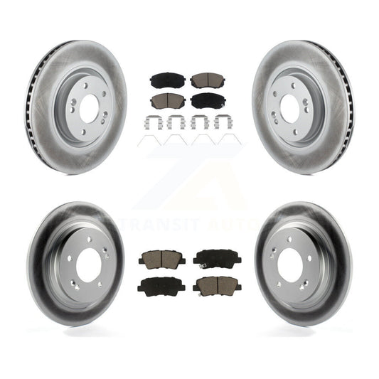 [Avant + Arrière] Kit de disque (revêtu) et plaquette (céramique) de frein pour Kia Optima avec Electric Parking KGC-100794