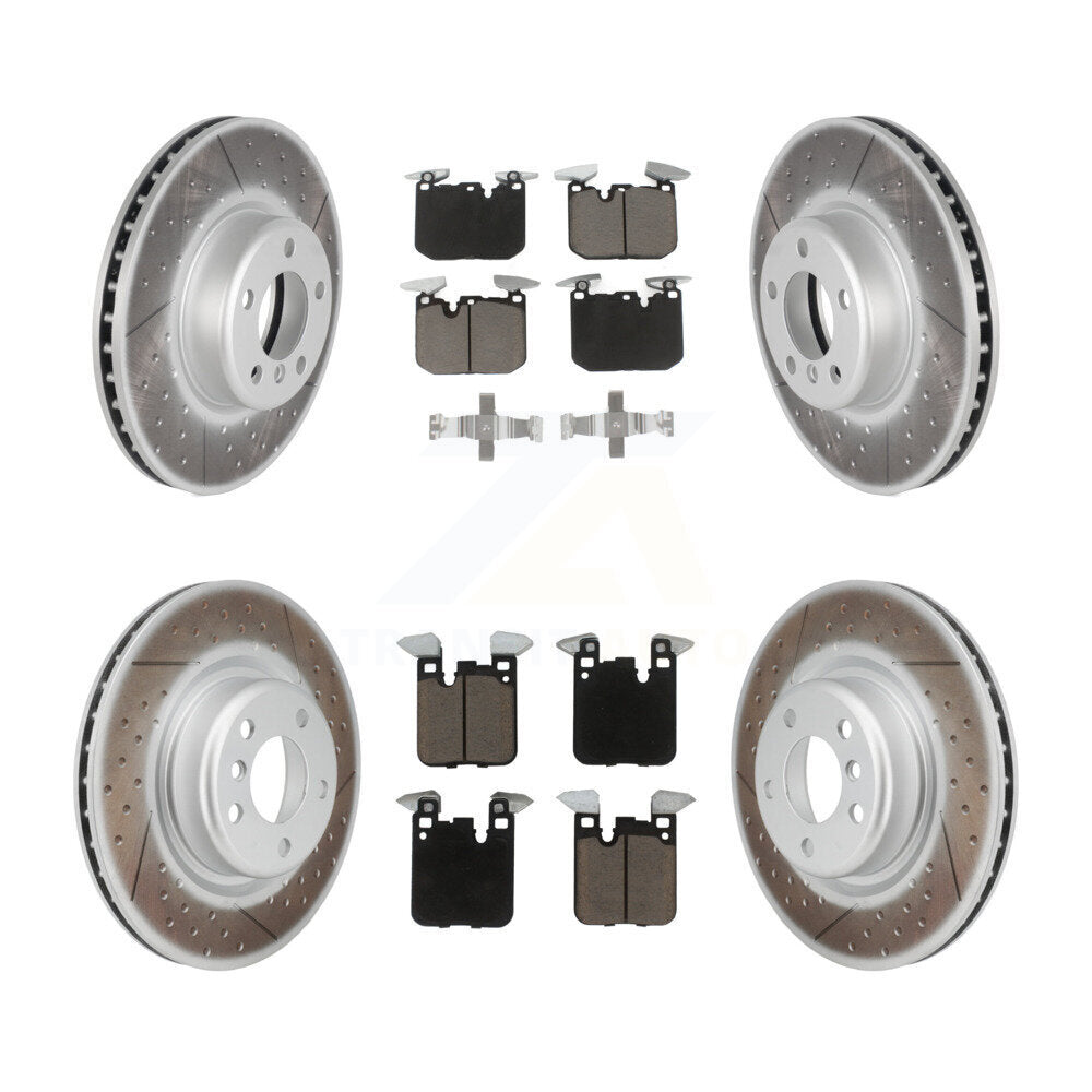 [Avant + Arrière] Kit de disque (revêtu) et plaquette (céramique) de frein pour BMW 428i 228i xDrive Gran Coupe M240i KGC-100804