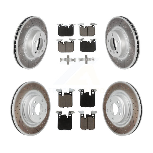 [Avant + Arrière] Kit de disque (revêtu) et plaquette (céramique) de frein pour BMW 428i 228i xDrive Gran Coupe M240i KGC-100804