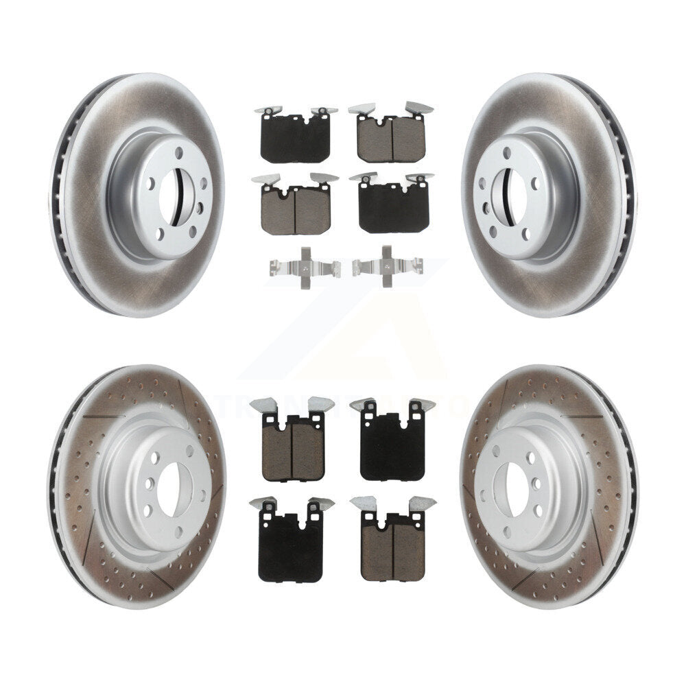 [Avant + Arrière] Kit de disque (revêtu) et plaquette (céramique) de frein pour BMW 428i 228i xDrive Gran Coupe M240i KGC-100806