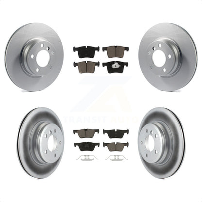 [Avant + Arrière] Kit de disque (revêtu) et plaquette (céramique) de frein pour 2015 BMW 328i xDrive sans Blue Painted Calipers KGC-100808 par Transit Auto