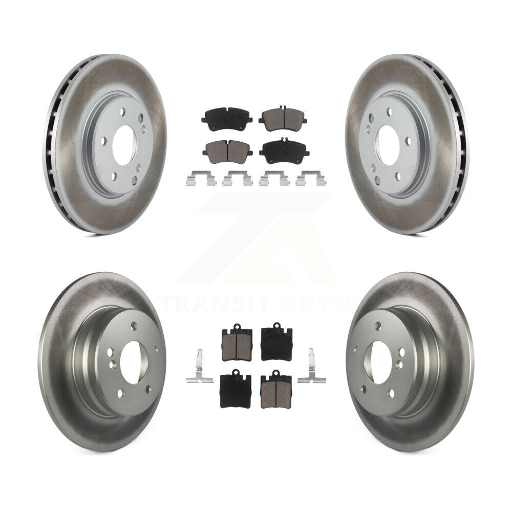 [Avant + Arrière] Kit de disque (revêtu) et plaquette (céramique) de frein pour Mercedes-Benz C240 CLK350 C320 C280 CLK320 C350 KGC-100809