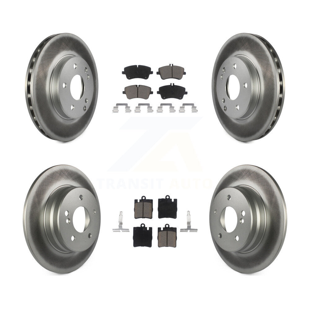 [Avant + Arrière] Kit de disque (revêtu) et plaquette (céramique) de frein pour 2003-2005 Mercedes-Benz C240 Wagon avec RWD KGC-100810