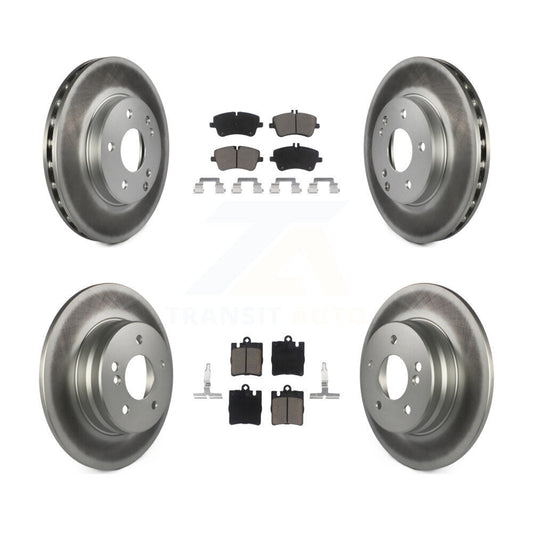 [Avant + Arrière] Kit de disque (revêtu) et plaquette (céramique) de frein pour 2003-2005 Mercedes-Benz C240 Wagon avec RWD KGC-100810