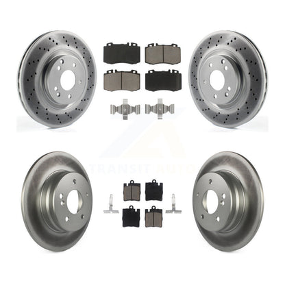 [Avant + Arrière] Kit de disque (revêtu) et plaquette (céramique) de frein pour Mercedes-Benz C230 C320 SLK350 KGC-100813