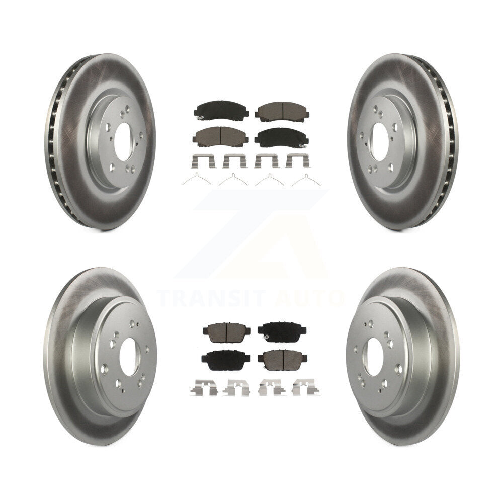 [Avant + Arrière] Kit de disque (revêtu) et plaquette (céramique) de frein pour 2006-2014 Honda Ridgeline KGC-100816