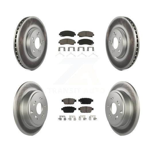 [Avant + Arrière] Kit de disque (revêtu) et plaquette (céramique) de frein pour 2006-2014 Honda Ridgeline KGC-100816