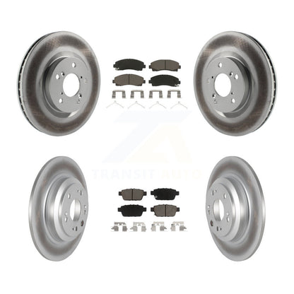 [Avant + Arrière] Kit de disque (revêtu) et plaquette (céramique) de frein pour 2009-2014 Acura TL KGC-100817
