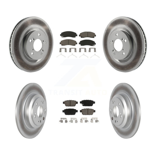 [Avant + Arrière] Kit de disque (revêtu) et plaquette (céramique) de frein pour 2009-2014 Acura TL KGC-100817