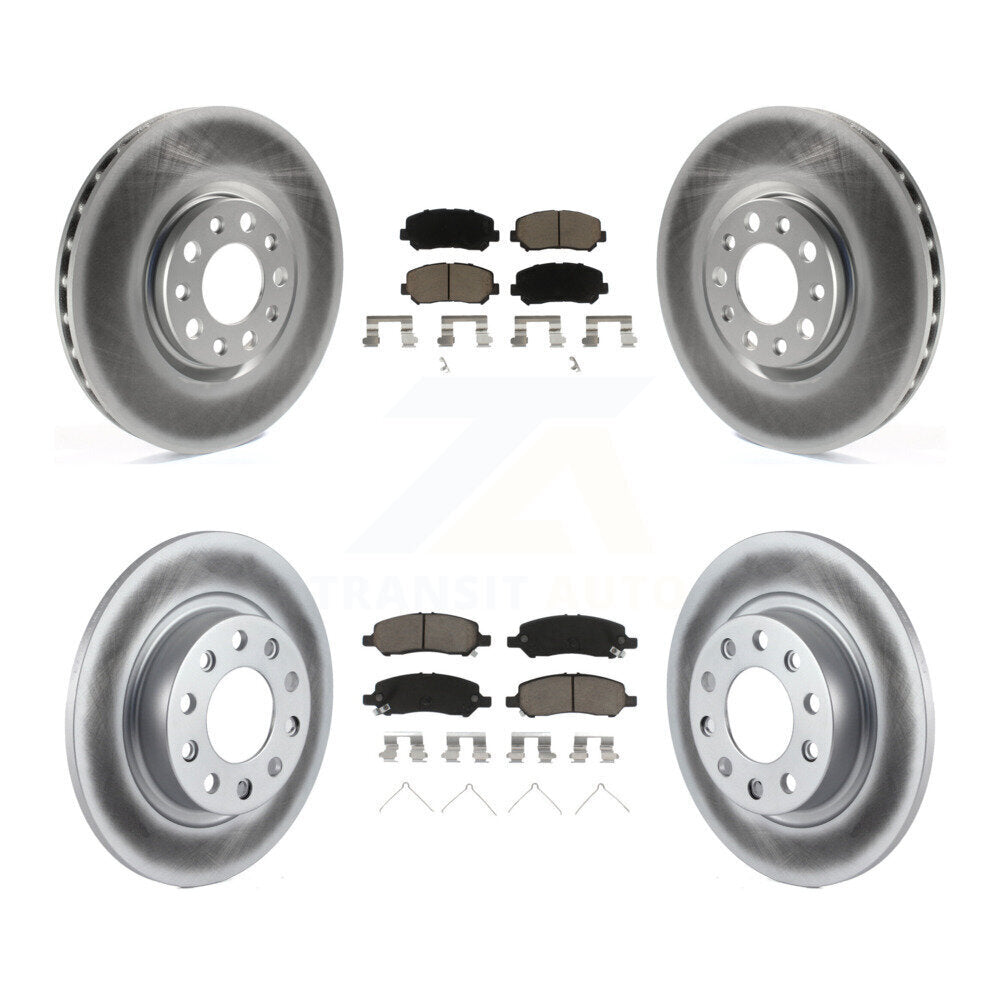 [Avant + Arrière] Kit de disque (revêtu) et plaquette (céramique) de frein pour 2013-2016 Dodge Dart KGC-100818