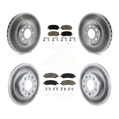 [Avant + Arrière] Kit de disque (revêtu) et plaquette (céramique) de frein pour 2013-2016 Dodge Dart KGC-100818